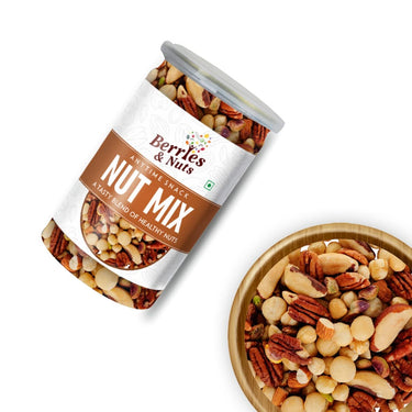 Berries And Nuts Magic Nuts Mix | Pecan, Brazil, Hazel, Macadamia, Almonds, Pista, Walnuts | 200 Grams